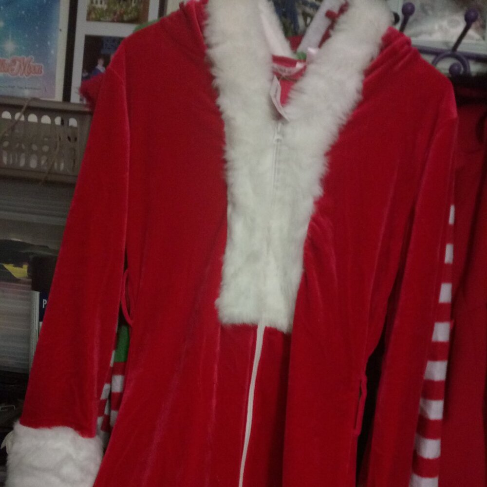 Holiday sweater with faux fur and hood (New)